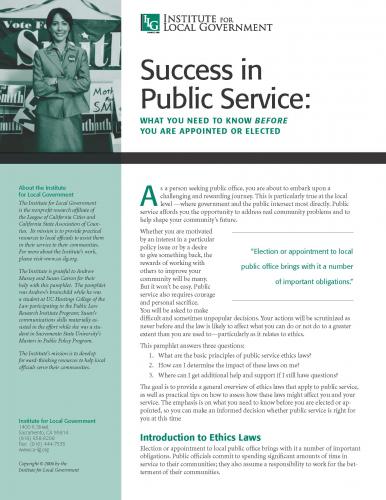 Image of Success in Public Service