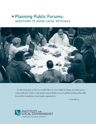 Image of Planning Public Forums: Questions to Guide Local Officials