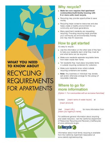 Image of Commercial Recycling Flyer Template (2012 Update)