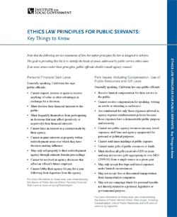 Image of Ethics Law Principles for Public Servants