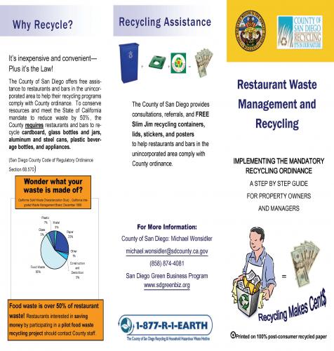 Image of San Diego County Restaurant Waste Management and Recycling