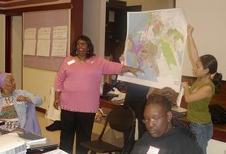Richmond residents participating in a general plan update meeting (photo by Diana Abellara)