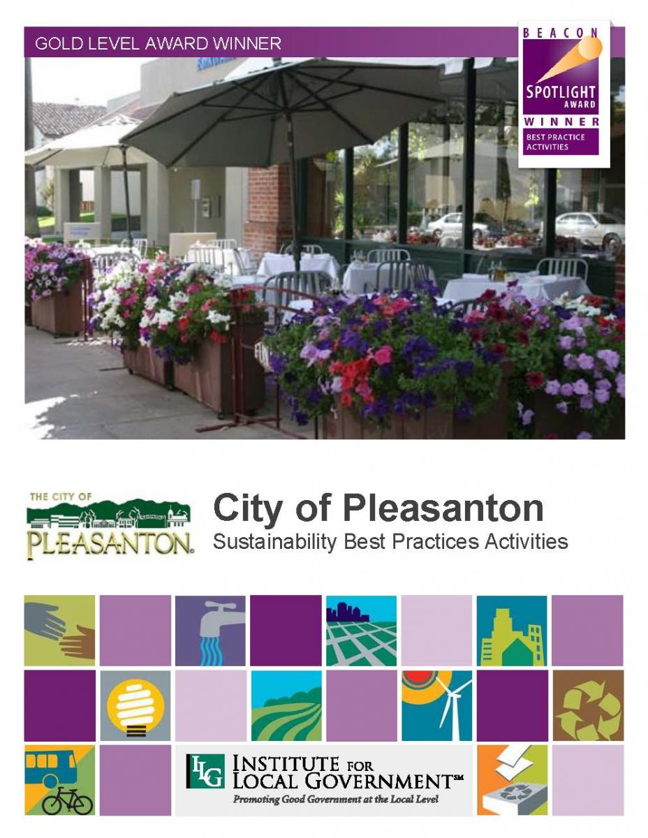 City of Pleasanton Sustainability Best Practice Activities Institute