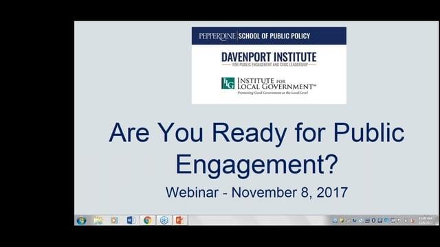 Are You Ready for Public Engagement? 