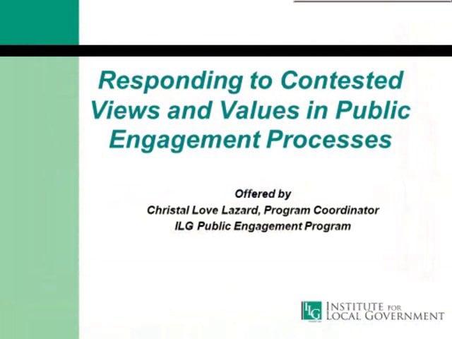 Webinar on Effective Public Engagement