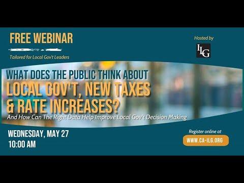 New Public Poll on Local Taxes, Rate Increases & More – Informing Policy Decisions