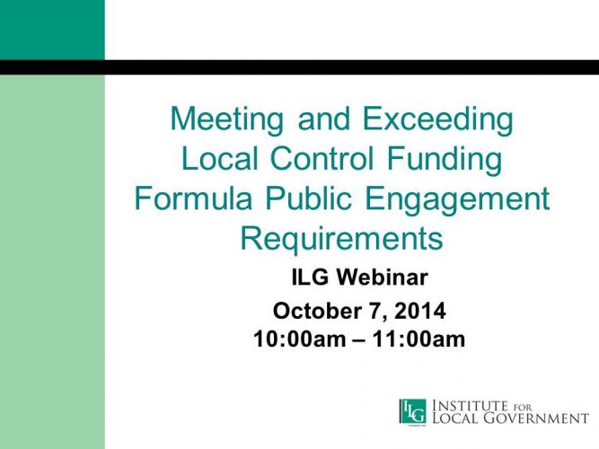 Meeting and Exceeding LCFF Public Engagement Requirements