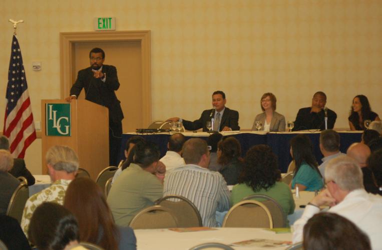 Dr. Robert Ogilvie presenting on creating healthier neighborhoods for all