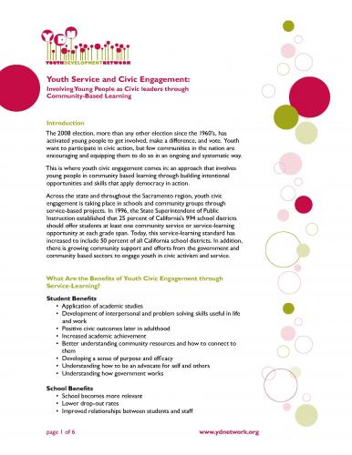 Youth Service and Civic Engagement