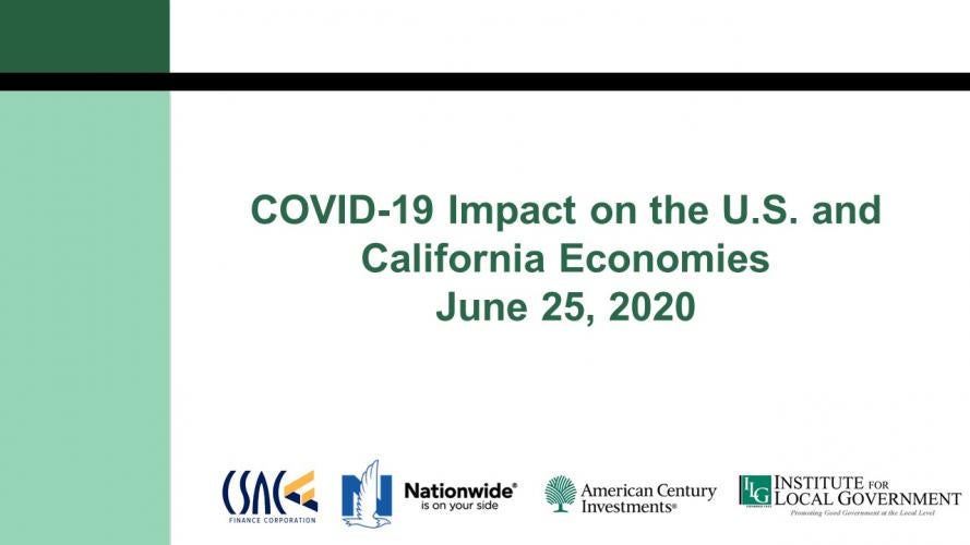 COVID-19 Impact on the U.S. and California Economies