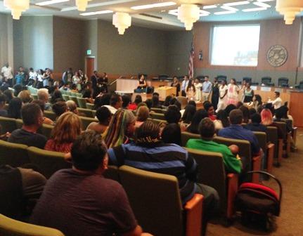 Youth Present to the Board as Family and Peers Listen