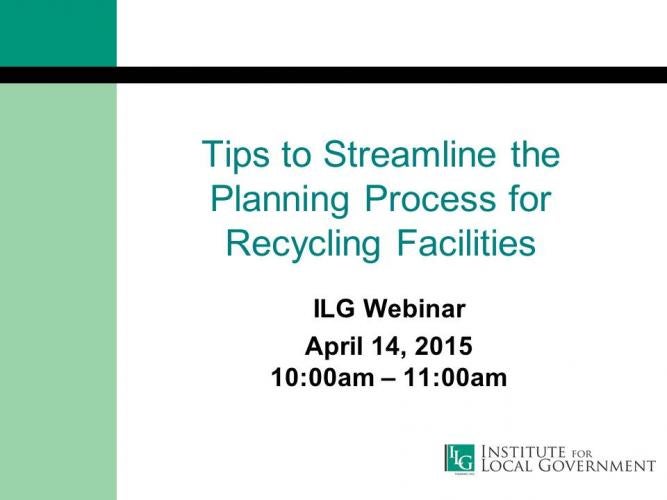Tips to Streamline the Planning Process for Recycling Facilities